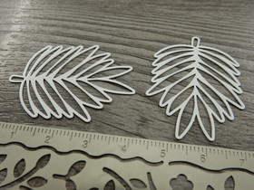 Lehtiriipus, 38x28mm, valkoinen, 1kpl