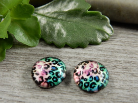 Kapussi kuvio, 10mm, pinkki/vihreä, 1kpl