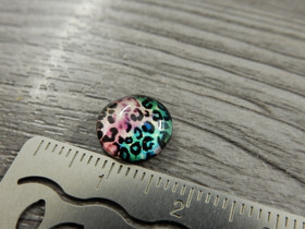 Kapussi kuvio, 10mm, pinkki/vihreä, 1kpl