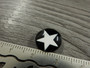 Kapussi tähti, 12mm, musta-valkoinen, 1kpl