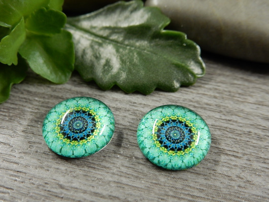 Kapussi ympyrä, 12mm, vihreä, 1kpl