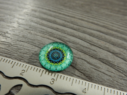 Kapussi ympyrä, 12mm, vihreä, 1kpl