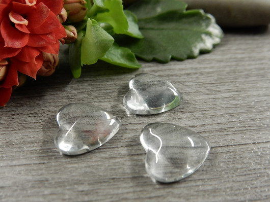Kapussilasi sydän, 12x12mm, kirkas, 1kpl