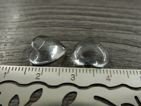 Kapussilasi sydän, 12x12mm, kirkas, 1kpl