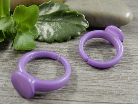 Sormuspohja, n.14mm, 9mm, lasten, liila, 1kpl