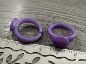 Sormuspohja, n.14mm, 9mm, lasten, liila, 1kpl