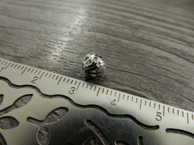 Metallihelmi filigraani, 6mm, kromi, 20kpl