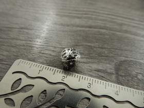 Metallihelmi filigraani, 8mm, kromi, 20kpl