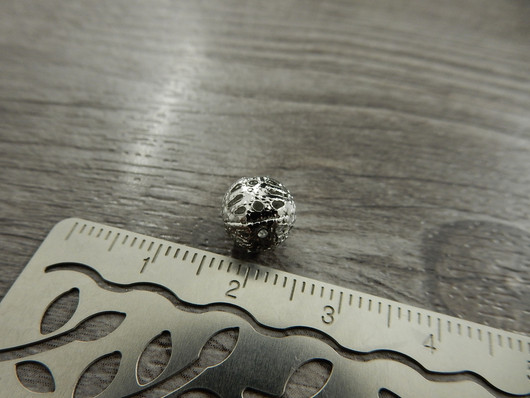 Metallihelmi filigraani, 8mm, kromi, 20kpl