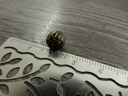 Metallihelmi filigraani, 8mm, pronssi, 20kpl