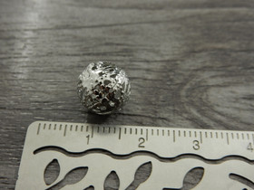 Metallihelmi filigraani, 10mm, kromi, 10kpl