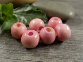 Puuhelmi, 10x8.5mm, vaaleanpunainen, 10kpl