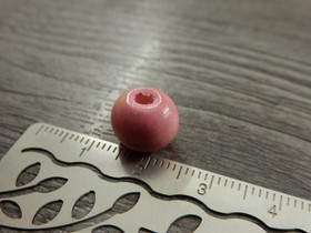 Puuhelmi, 10x8.5mm, vaaleanpunainen, 10kpl