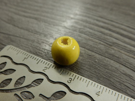 Puuhelmi, 10x8.5mm, keltainen, 10kpl