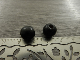 Puuhelmi, 10x8.5mm, musta, 10kpl