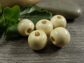 Puuhelmi, 10x8.5mm, vaaleanruskea, 10kpl