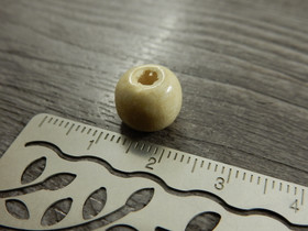 Puuhelmi, 10x8.5mm, vaaleanruskea, 10kpl