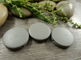 Puuhelmi, 20mm, harmaa, 10kpl