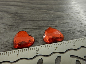 Kapussi sydän, 12x12mm, punainen, 1kpl