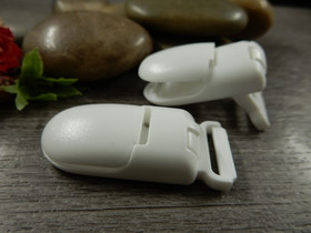 Klipsi, 40x18mm, valkoinen, 1kpl