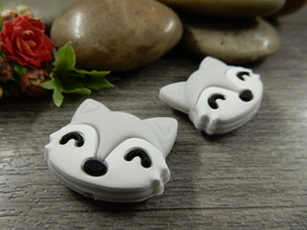 Silikonihelmi kettu, 20x24mm, harmaa, 1kpl