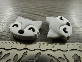 Silikonihelmi kettu, 20x24mm, harmaa, 1kpl