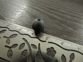 Silikonihelmi marmori , 9mm, tummanharmaa, 1kpl