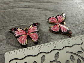 Perhonenriipus, 16x22mm, pinkki, 1kpl