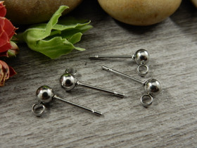 Korvakorutappi lenkillä, 4x15mm, rst, 1pari