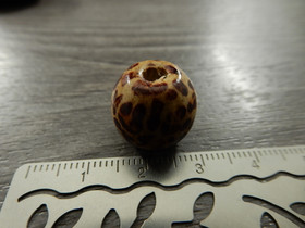 Puuhelmi kuvio, 16mm, ruskea, 10kpl