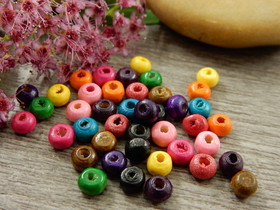 Puuhelmi, 4.5x3mm, mix setti, 50kpl