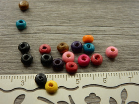 Puuhelmi, 4.5x3mm, mix setti, 50kpl