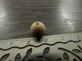 Silikonihelmi, 9mm, beige, 1kpl