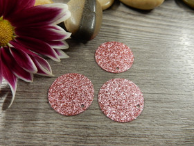 Paljetti/riipus, 20mm, vaaleanpunainen, 1kpl