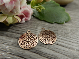 Ympyräriipus, 10x12mm, ruusukulta, 1kpl