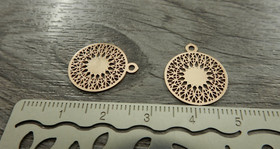 Ympyräriipus, 15x17mm, ruusukulta, 1kpl