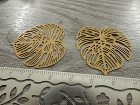 Lehtiriipus, 32x32mm, okra, 1kpl