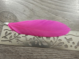 Hanhen sulka/höyhen, n.7cm, pinkki, 1kpl