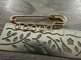 Kilttineula, 50x17mm, vaaleakulta, 1kpl