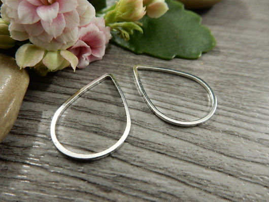 Linkki pisara, 20x15x0.7mm, umpi, kirkashopea, 1kpl