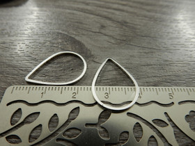 Linkki pisara, 20x15x0.7mm, umpi, kirkashopea, 1kpl