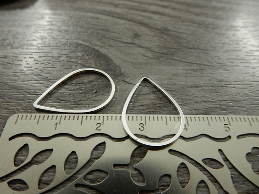 Linkki pisara, 20x15x0.7mm, umpi, kirkashopea, 1kpl