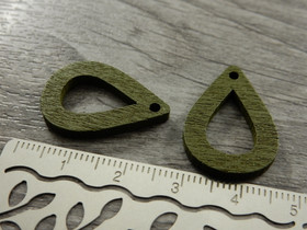 Puuriipus pisara, 25x17mm, maastonvihreä, 1kpl