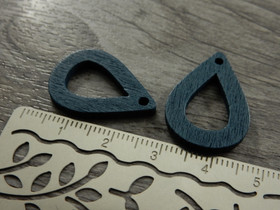 Puuriipus pisara, 25x17mm, petrooli, 1kpl