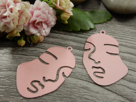 Kasvotriipus, 29x20mm, vaaleanpunainen, 1kpl