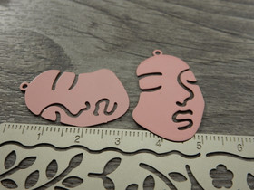 Kasvotriipus, 29x20mm, vaaleanpunainen, 1kpl