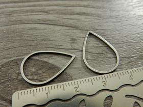 Linkki pisara, 21x14x1mm, umpi, rst, 1kpl