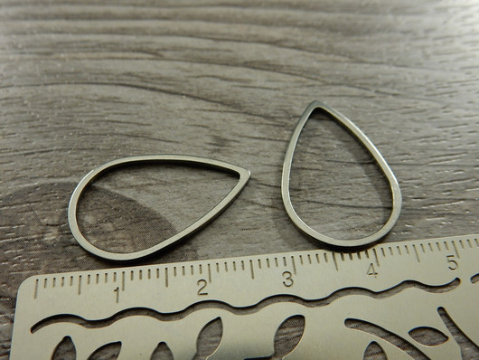 Linkki pisara, 26x18x1mm, umpi, rst, 1kpl