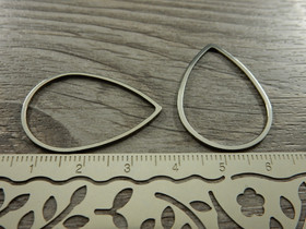 Linkki pisara, 32x22x1mm, umpi, rst, 1kpl