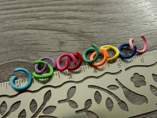 Välirengas, 8x1.2mm, avattava, mixsetti, 50kpl